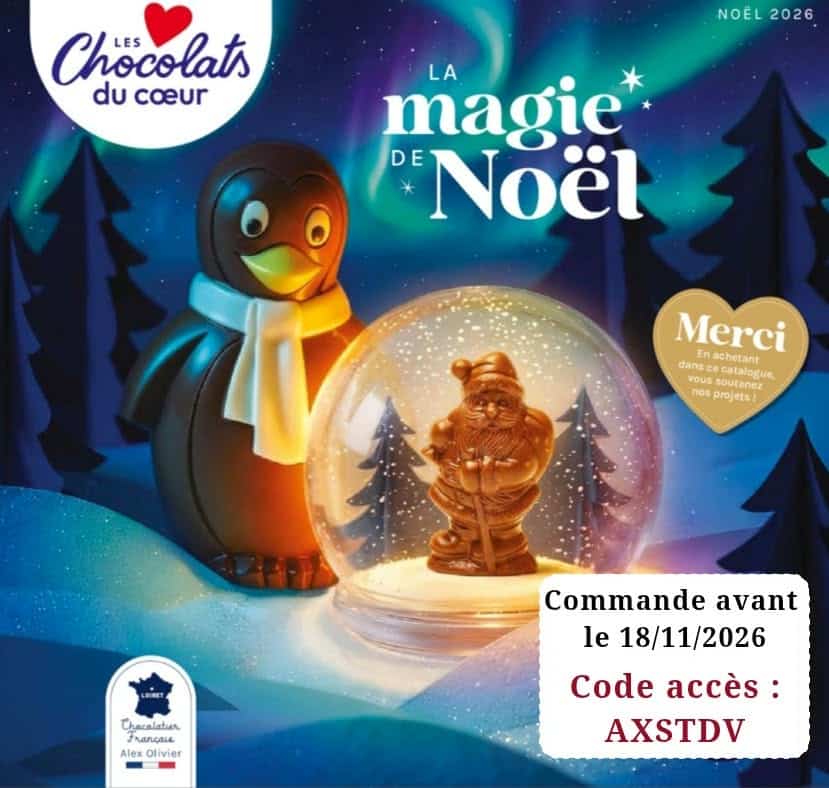 Commandez vos chocolats de Noël avant le 18/11